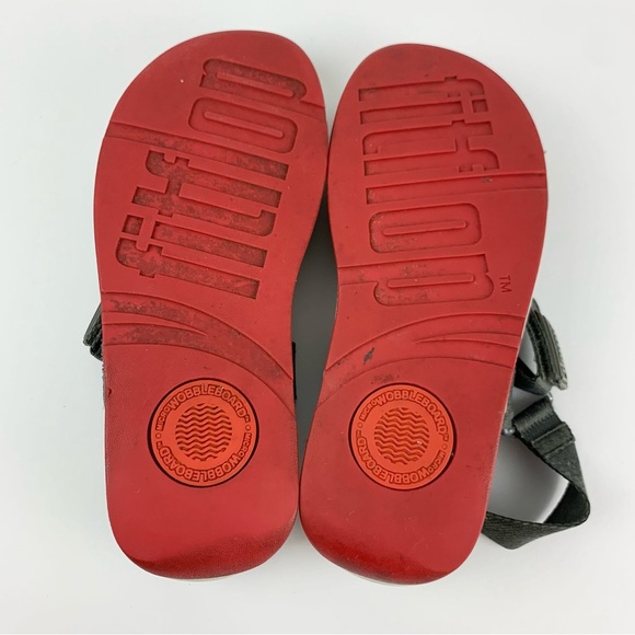 Fitflop Grey Surfa Cross Ankle Heel Strap Sandals 7 - Picture 12 of 13